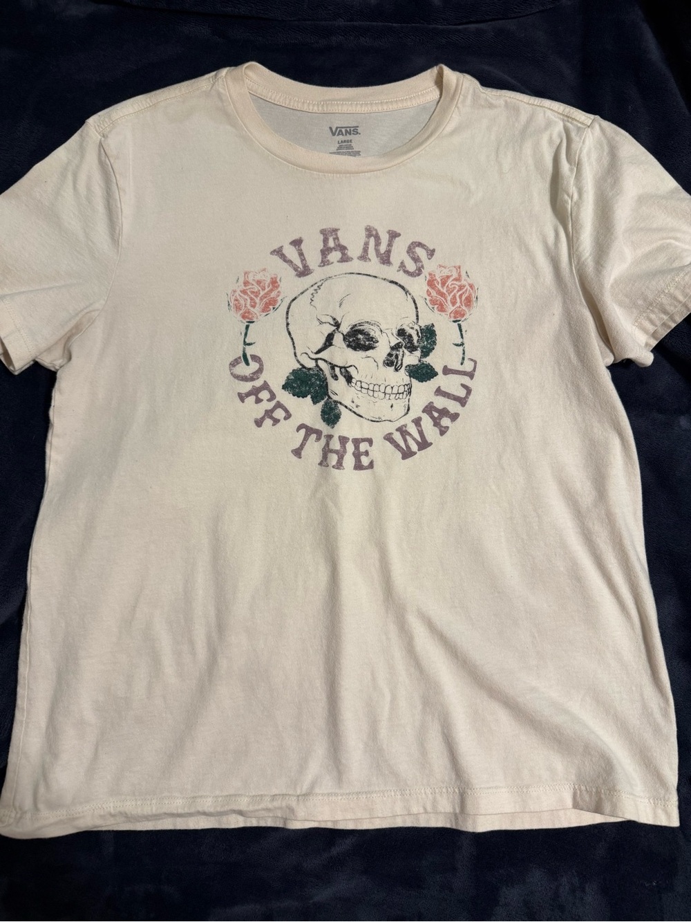 Vans Cream Women’s Tshirt size L